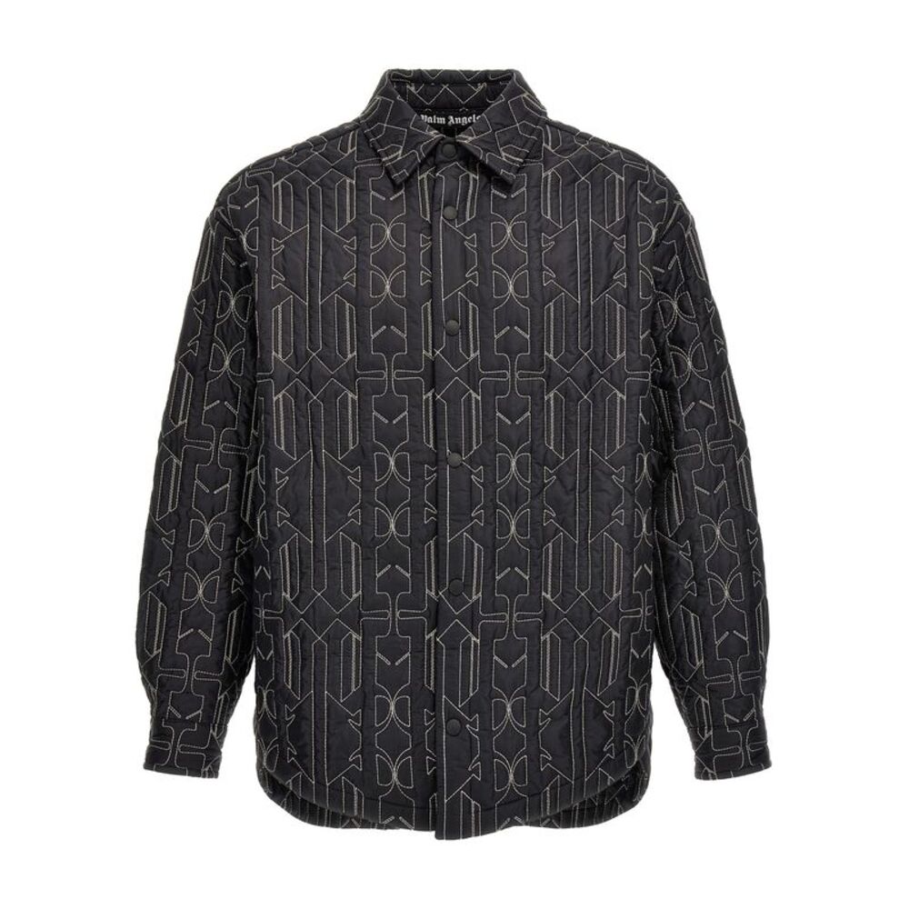Palm Angels Gray Polyamide Shell Men's Jacket